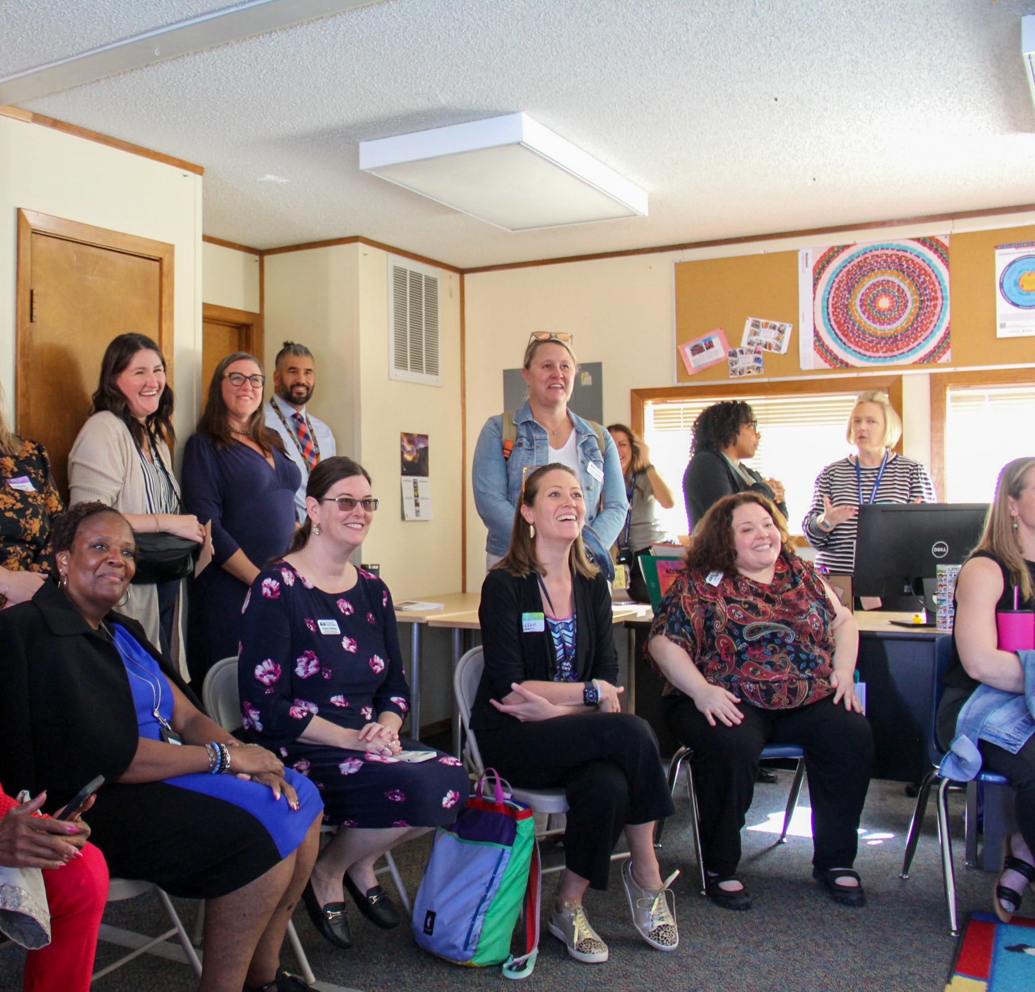 Education professionals gathered in attention of the Parents in Action group.