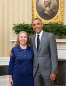 Kathy Thirkell and President Obama - 2015