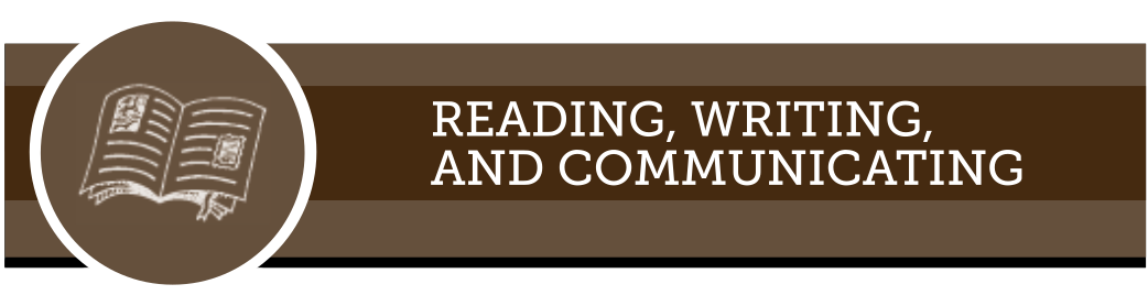 Web banner for reading, writing, and communicating