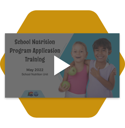 School Nutrition Program Application Training